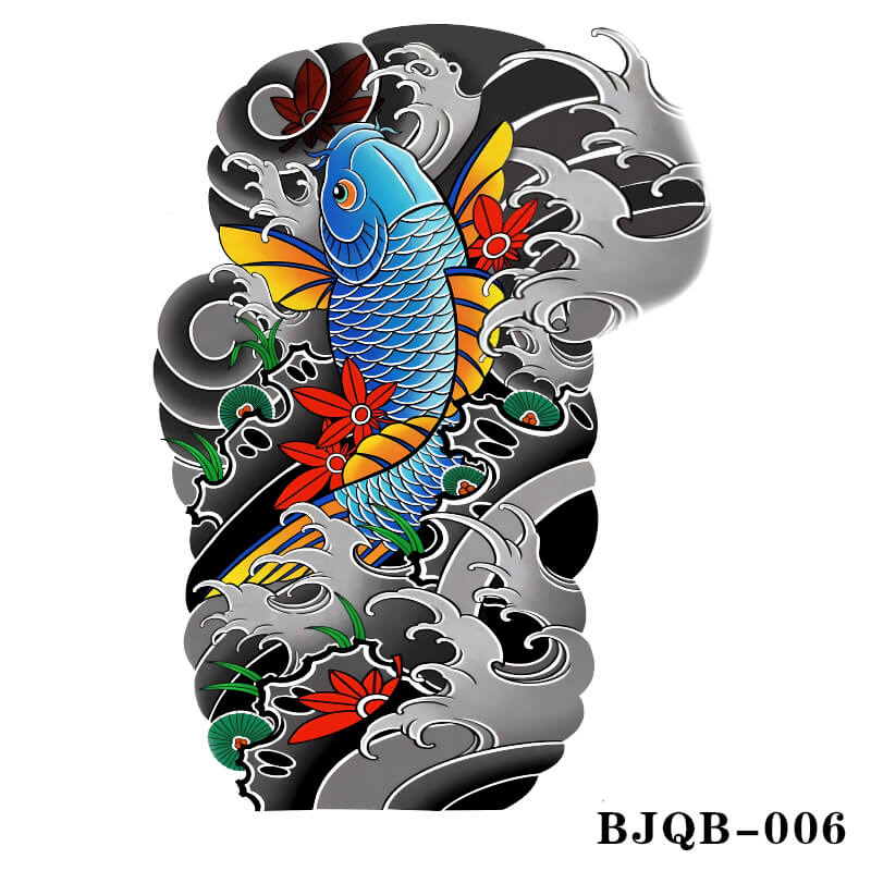 Japanese-style full-arm and full-back semi-permanent tattoos SHIYUMO