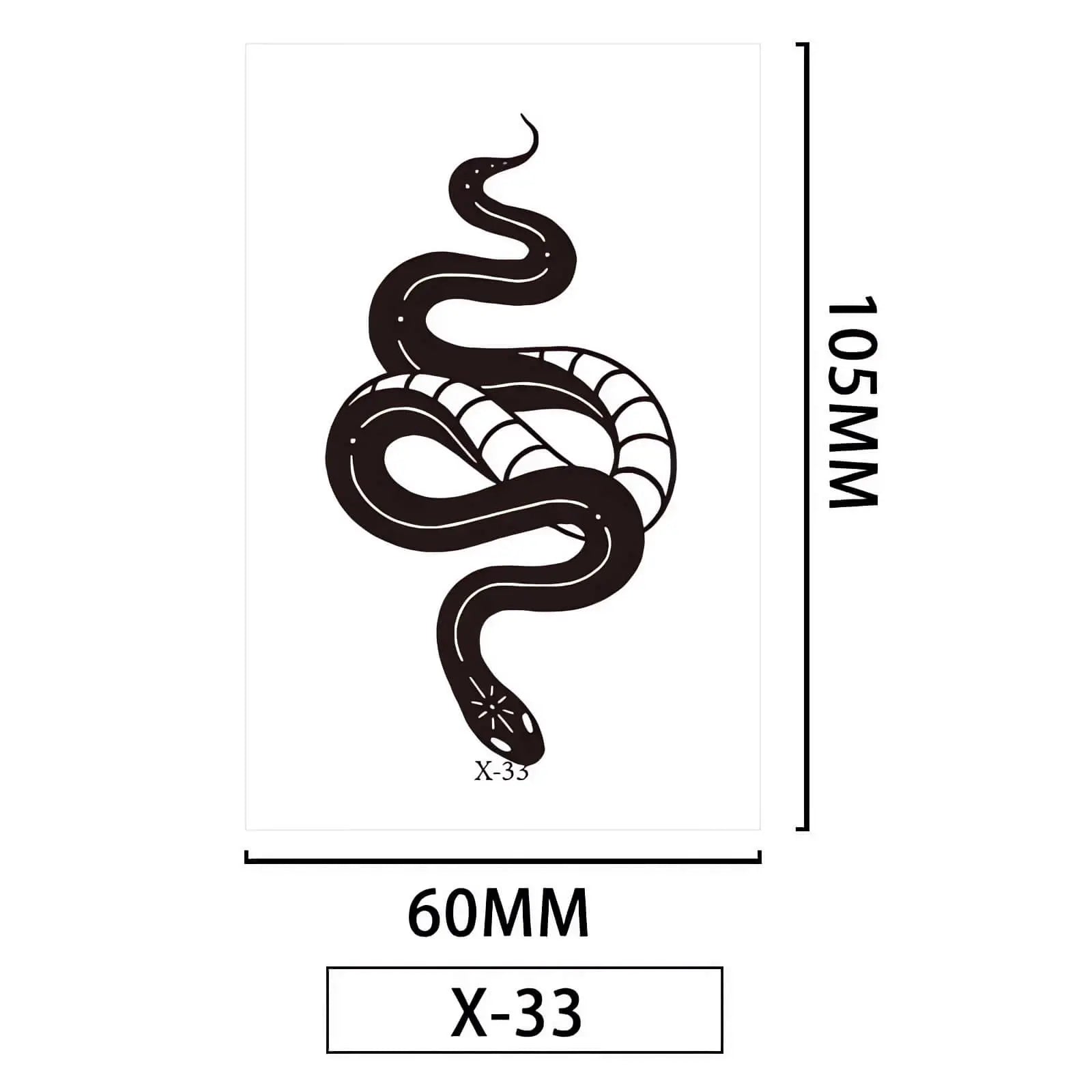 Snake Semi-Permanent Tattoo SHIYUMO